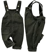 Mornyray Toddler Boy Girl Soft Corduroy Suspender Pants Kids Overalls Loose Retro