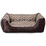 Spring Fever Soft Pet Bed Water Bite Resistant Function Dog Cats Warm Beds Room Orange M G Leopard L (25.218.56.3 inch)