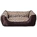 Spring Fever Ultra-Soft Paw Print Pet Water Resistant Rectangle Orthopedic Snuggle Dog Cat Warm Pet Bed G Leopard L (25.218.56.3 inch)
