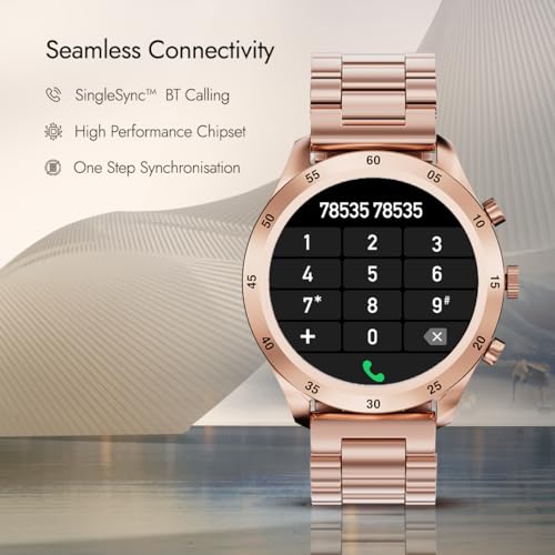 Image of Fastrack Magnus FX2 1.32 inch Display Smart Watch with Single Sync BT Calling, All-Round Health Tracking, Functional Crown, Metal Case, 100+ Sports Modes & Watchfaces - Smartwatch for Men & Women (Black)