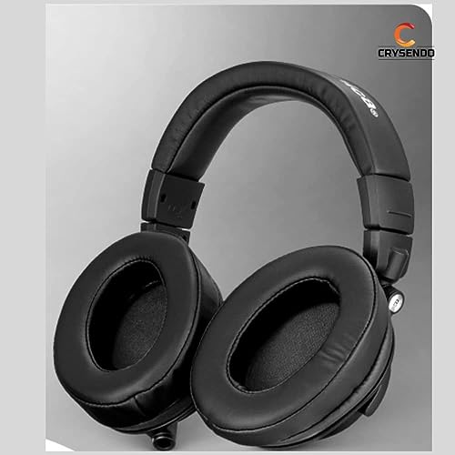 Image of Crysendo Headphone Cushion Compatible with Z-EBRONICS Zeb-Duke Headset Replacement Ear Cushion | Earpads for Headphones, Soft Protein Leather, Superior Noise Isolation Memory Foam- (Black)