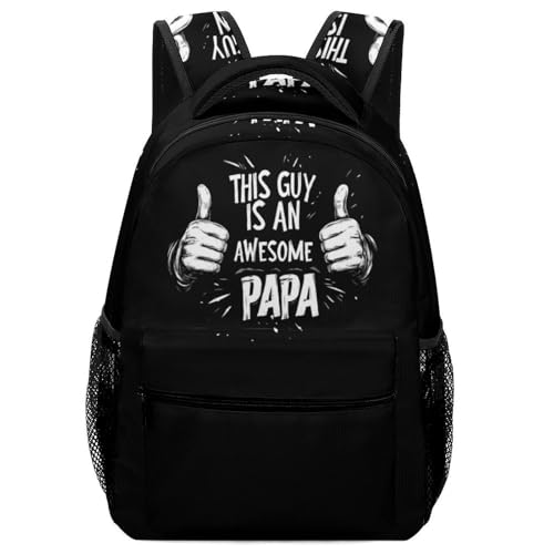 This Guy Is An Awesome Papa Travel Backpack Laptop Bag...
