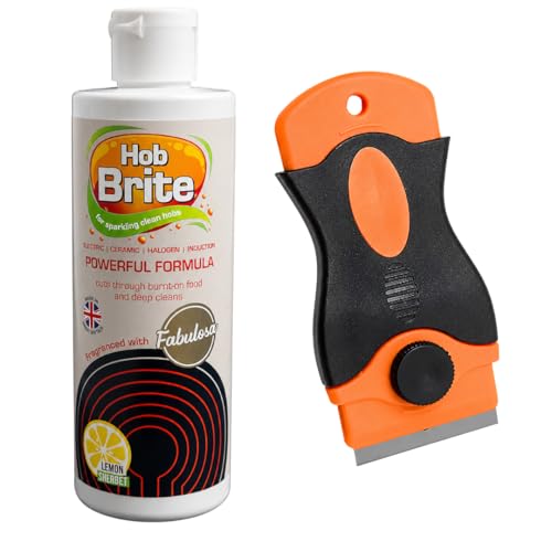 Hob Cleaner | Hob Brite & Hob Cleaner Tool | Made For Ceramic Hob Induction Hob Glass Hob | Plus 20 Spare Units | Permormak Hob cleaning set