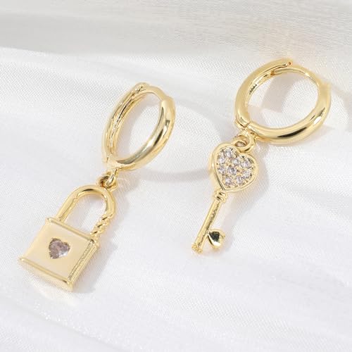 Gold Huggie Hoop Earrings for Women, Gold Plated Sun Moon Star Hoop Dangle Earrings, Huggies Hoop Hypoallergenic Earrings Dainty Jewelry for Wife Anniversary Birthday Wedding Gift for Her2