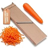 Small Wooden Stainless Steel Slicer Grater -2.56 x 10.63 Inches - Cutter Shredder For Korean Carrot Russian Salad by SHSH trade group