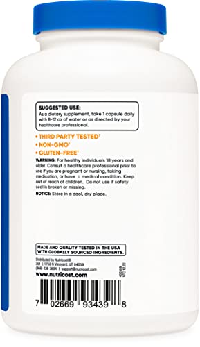 Nutricost Magnesium Oxide 750Mg, 240 Capsules - 420Mg Of Magnesium, Non-Gmo, Gluten Free #TOP3