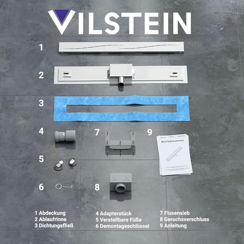 VILSTEIN - Canalina per doccia con sifone