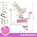 Ayasee Yarn Ball Winder, Yarn Winder for Crocheting Spinner Knitting Hand Operated Storage + 53 Pieces Stitch Knitting Needles + 1 Pieces Scissors (Pink)