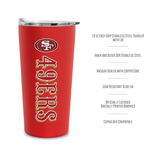 Image of Rico Industries NFL Football Soft Touch, Easy Grip Tumbler
