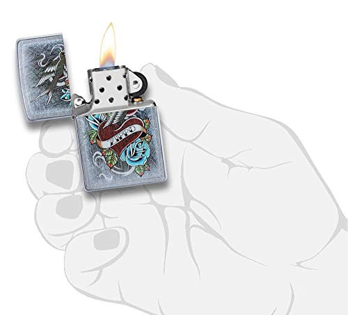 Zippo Vintage Tattoo Street Chrome Encendedor miniatura 5