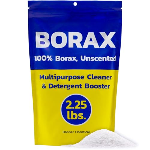 Banner Chemical Raw Borax (2.25 lbs) - 100% Pure Unscented Multi-Purpose Cleaner & Detergent Booster - Natural Household Cleaner and Stain Remover - Made in the USA