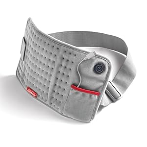 Sunbeam Almohadilla térmica USB-C, alivio del dolor portátil sobre la marcha para calambres, espalda, hombros, brazos y piernas, 12.5 x 7.5 pulgadas, color gris