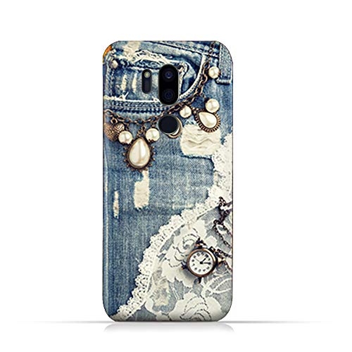 AMC Design LG G7 ThinQ TPU Silicone Protective case with Modern Jeans Pattern