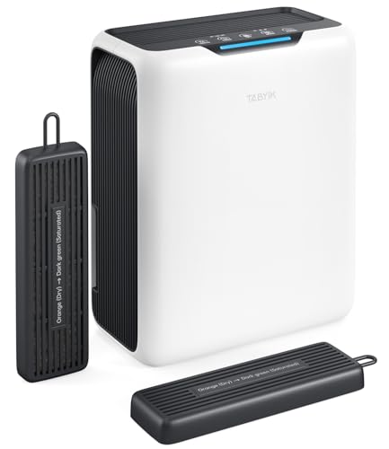TABYIK 101oz Dehumidifier & Rechargeable Boxes, Auto Shutoff