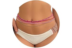 Pink Waist Beads - Authentic African Body Chain Jewelry for Women