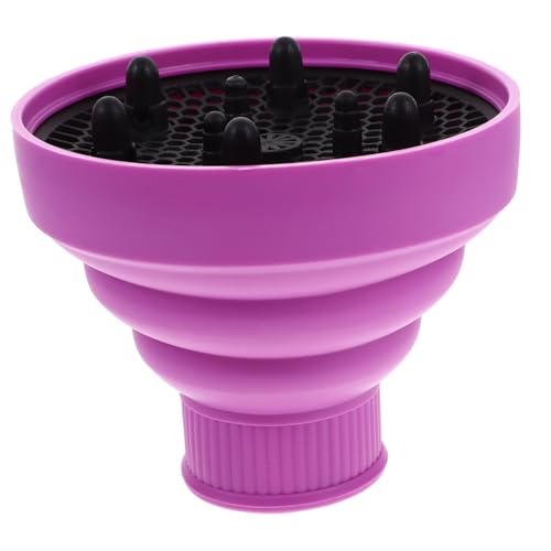 WOFASHPURET Silicone Hair Dryer Diffuser Blow Dryer Diffuser Attachment Retractable Folding for Home Salon