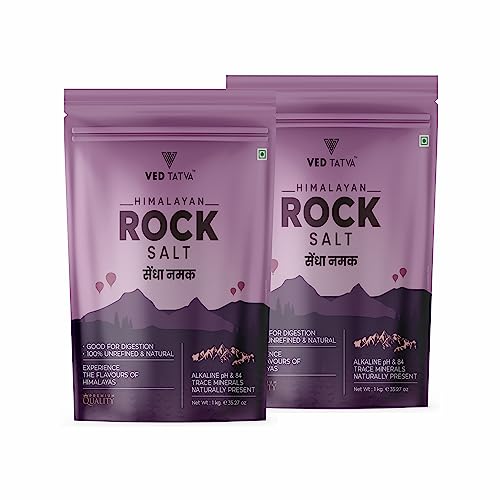 Image of VED TATVA Organic Himalayan Pink Rock Salt 1kg - Pack of 2