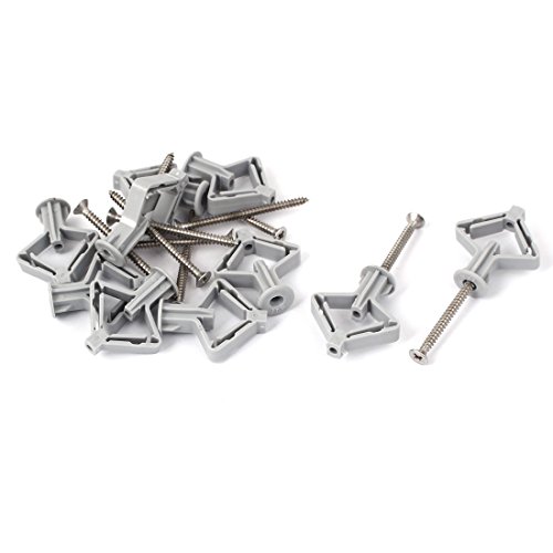 Aexit 10 unids de yeso de pared cortinas de plástico avión de expansión tubo ancla con tornillo (model: Z2914VIX-4516AE) de 3.5x50 mm