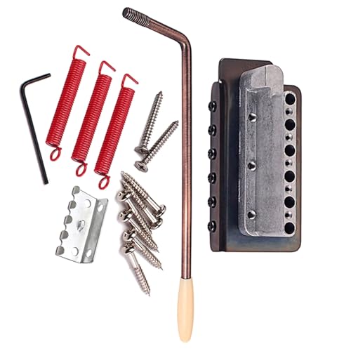 Réglage de précision pour guitare grâce au kit chevalet à 6 selles plates et trémolo simple