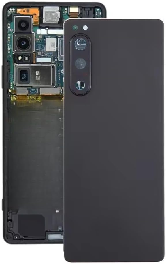 for Sony Xperia 5 IV Back Glass Battery Door Cover Replacement, Rear Housing Case with Camera Lens, for Xperia 5 Mark 4 Rear Glass Panel Back Cover Repair Parts