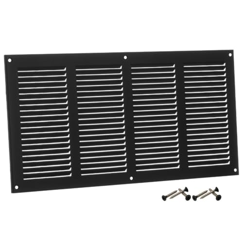 Steinberg14 Grille d'Aération Rectangulaire 400x200mm - Anthracite Grille de Ventilation en Métal - Registre d'évacuation d'air Avec Moustiquaire -...