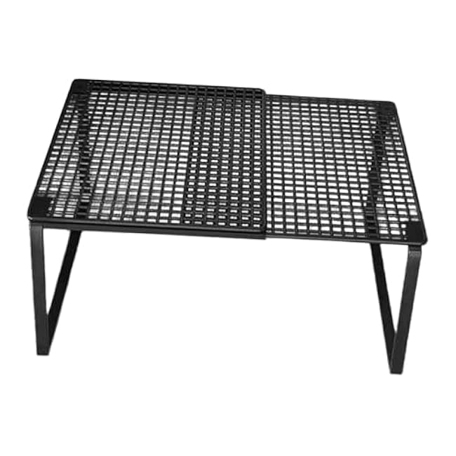 Expandable Cabinet Storage Shelf Stand Riser Pantry Home Nonslip Kitchen Organizer Rack Adjustable for Office Under Sink Cups, Black 27 to 38cm