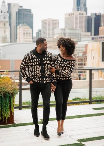 Image of D'IYANU | Hiba African Pattern Ankara Women's Sweater | Traditional Culture with Long Sleeves