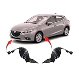 FitParts Compatible With Front Left & Right Driver & Passenger Set Pair Fender Liner Mazda 3 2014-2018 Sedan Hatchback. New, Plastic & Ready to Install. MA1248145 MA1249145