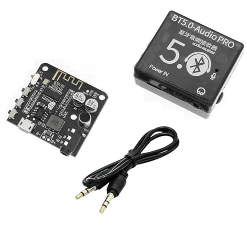 CENMEN BT5.0 Receiver+Case+3.5Mm AUX Audio Cable Kit MP3 Bluetooth Decoder Lossless Car Speaker Audio Amplifier Board
