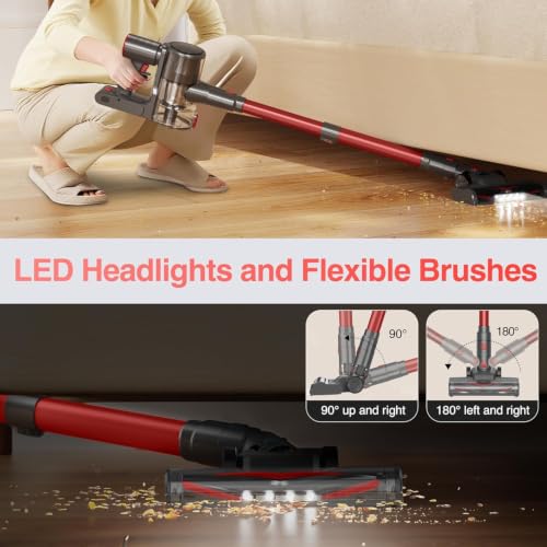 Vacuum Cleaners for Home, 580W/55Kpa Cordless Vacuum Cleaner for Pet Hair - image 8