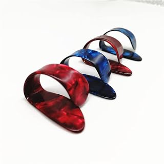 VUBLY Médiators de guitare en celluloïd avec perle marbrée dans différentes couleurs 1,2 mm/1,5 mm d'épaisseur (Color… – Image 2