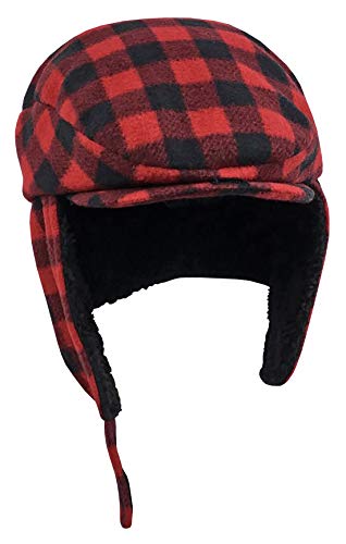 N'Ice Caps Boys Kids Buffalo Plaid Winter Hat Fleece Warm Sherpa Lined2