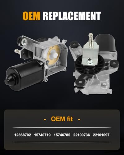 Image of ROADFAR Front Wiper Motor W /O Control Module Replacement for 1999-2000 for Cadillac for Escalade,1991-1999 for Chevrolet for C1500 12368702;15740719;15746785 Wiper Motor 3 Pins
