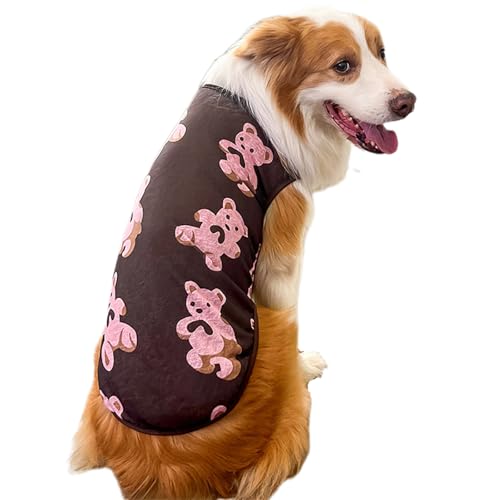 JPETTO犬服 メッシュ シャツ 春夏 ペット服 防虫 ひんやり ドッグウェア タンクトップ 通気性 犬用 涼やか UVカット 日焼き防ぐ 脱毛保護 小中大型犬25-5321A・ピンク7XL