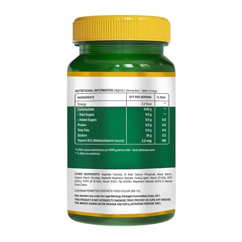 Pure Nutrition Vitamin B12 Methylcobalamin Supplement | 120 Veg Tablets for Men & Women | Boosts Energy & Immunity | Supports Brain Function & Nerve Health | Helps Combat Fatigue | 100% Vegetarian Formula — Vitamin B12 Supplements - image 7