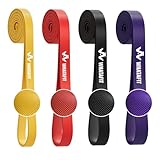 WHATAFIT Resistance Bands,Pull Up Assist Bands Set with Handles, Exercise & Workout Bands with Door Anchor for Men & Women – Home Fitness Equipment for Strength Training, Stretching