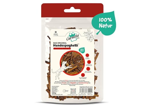 Carnello Hundespaghetti Training – Trainingsleckerli Hunde, Hunde Leckerlis, Hundeleckerli getreidefrei – Wiederverschließbare Beutel (3 x 100g)