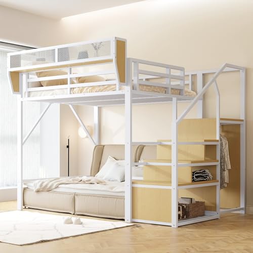 SCALA DI SICUREZZA INCLUSA: dotato di una scala sicura e facile da salire, questo letto a soppalco garantisce un accesso sicuro alla zona notte rialzata per tutte le età.