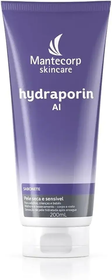 Sabonete Líquido Corporal Hidratante Skincare Hydraporin - 200ml - Limpeza Suave e Hidratação - Ideal para Peles Secas - Mantecorp (embalagem pode variar)
