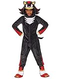 Spirit Halloween Sonic the Hedgehog Kids Shadow Jumpsuit Costume | Officially Licensed |Gaming Costume | Shadow Cosplay - S