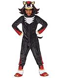 Spirit Halloween Sonic the Hedgehog Kids Shadow Jumpsuit Costume | Officially Licensed |Gaming Costume | Shadow Cosplay - XL