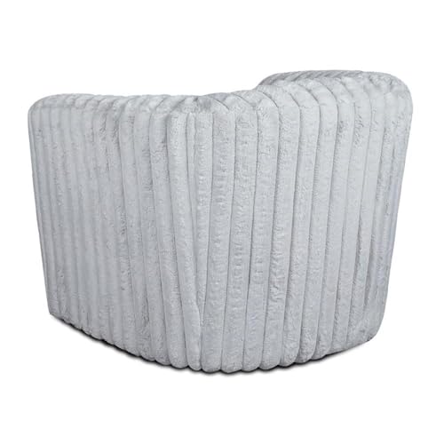 Sillón giratorio moderno terciopelo gris miniatura 7