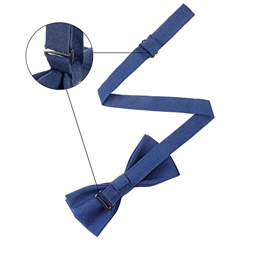 Image of AUSKY 8 PACKS Elegant Adjustable Pre-tied Bow Ties for Men Boys (1&4&5&6&8 Pack for option)