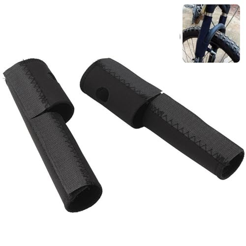 Fyazgop 1 Pair Mountain Bike Front Fork Protective Pad, Bicycle Chainstay Protector Shock Absorbing Sleeve Replacement Frame Wrap Cover Guard Protector Bike Accessories for Bike