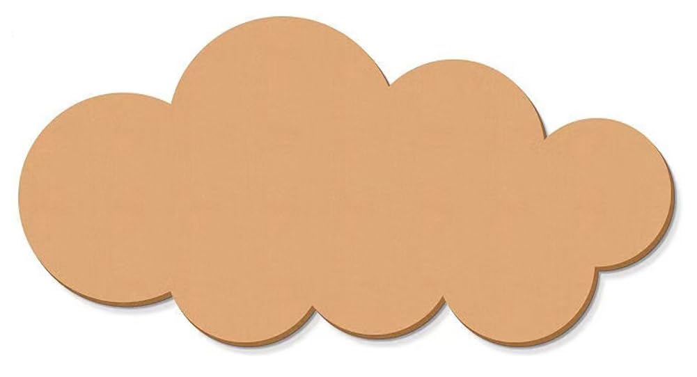 Cloud Shape Bulletin Board,Self Adhesive Corkboard Alternative Felt Memo Board,Home Office Wall Decor,Felt Vision Board for Photos Message (Yellow,60x30cm)