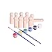Produktbild rosenice 10 Pcs DIY Holzfiguren Spielfiguren zum Basteln Hochzeitstorte Deko Geschenk mit 2 Pinsel und 6 Farbe