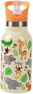IDRINK® Revolutionary Kids Thermal Bottle, Double Walled, Stainless Steel, 350 ml Bottle Capacity (Animals)