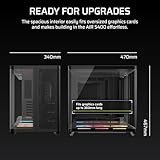 CORSAIR AIR 5400 LX-R RGB iCUE LINK Triple-Chamber Mid-Tower Panoramic PC Case – 3x Pre-Installed Reverse-Rotor LX-R RGB Fans, Low-Noise, High Airflow Ducts, Reverse Motherboard Support – Black - Image 11