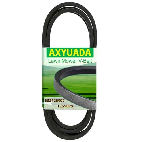 125907x 532125907 Drive Belt Replacement for Craftsman Poulan Husqvarna Riding Mower - Fits 125907X 126907X 532193214 193214 105732X 120302X M79204 754-0330 954-0330 - Lawn Tractor V-Belt (1/2" x 90")
