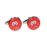 Gtr Men's Cufflinks X2BOC133 Orange Funny Face Cufflinks